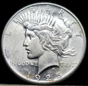 1925 Peace Silver Dollar Full Luster GEM