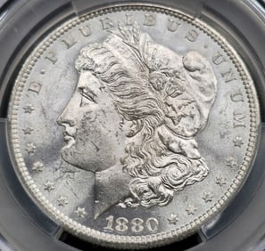 1880-S Morgan Silver Dollar MS 63+ CAC