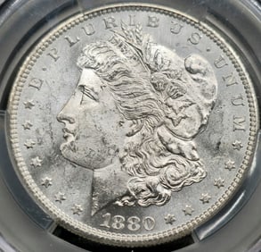 1880-S Morgan Silver Dollar MS 62 CAC