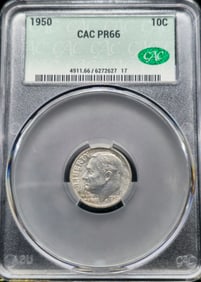 1950 Roosevelt Silver Proof Dime PR 66 CAC