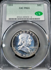 1955 Franklin Silver Proof Half Dollar PR 65 CAC