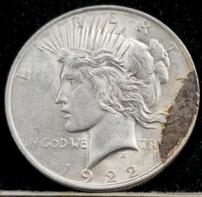 1922 Peace Silver Dollar Toned