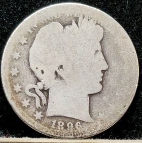 1896-S Barber Head Silver Half Dollar Key Date