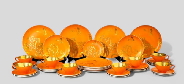 Dorothy Thorpe "Persimmon Butterfly" Tableware