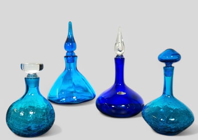 Assembled Blenko Decanters