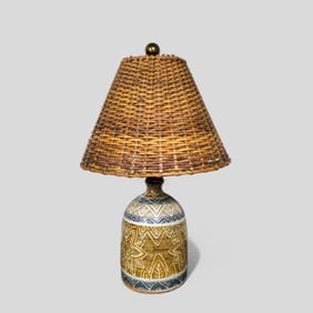 Richard Peeler, Reelsville Stoneware Bottle Vase Lamp