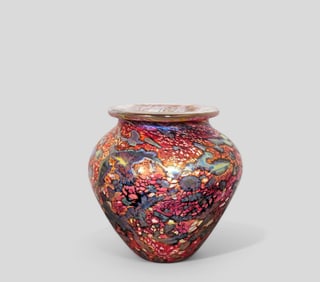 Robert Eickholt Art Glass Studio "Lava" Vase