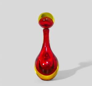 Sommerso Art Glass Decanter, Manner of Cenedese, Murano