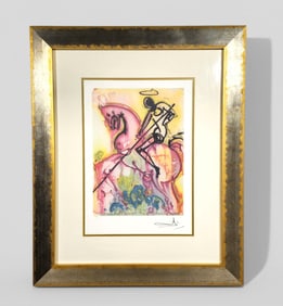 After Salvador Dali (1904-1989, Spain, France) Lithograph "Saint George and the Dragon"