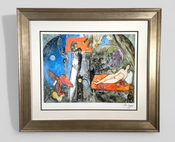 Marc Chagall (1887-1985, NY, France, Russian Federation) Lithograph, "A Ma Femme"