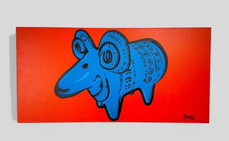 Christian "SEZ" Moeckel (20th/21st Century) Acrylic, The Bitossi Ram