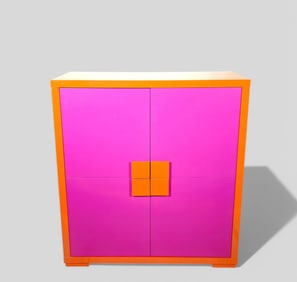 Postmodern Lacquered Storage Cabinet