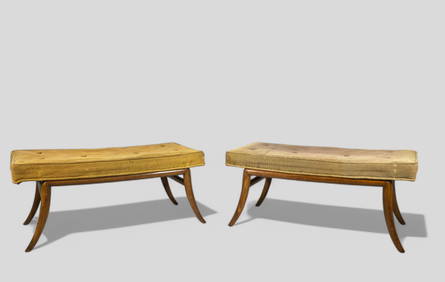 T.H. Robsjohn-Gibbings Benches, Model 2021 (1 of 8)