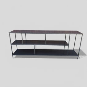 Contemporary Enameled Steel Console Table