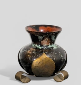 Hand Hammered Arts & Crafts Cabinet Vase