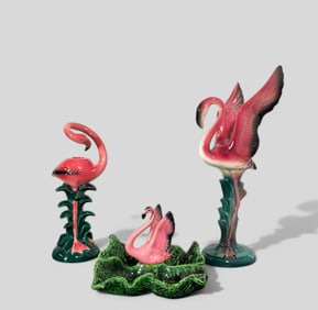 Assembled MCM Pottery Flamingo's