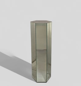 MCM Acrylic & Mirrored Illuminated Pedestal