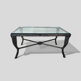 Christopher Chodoff Patinated Bronze "Etruscan" Goat Leg Coffee Table