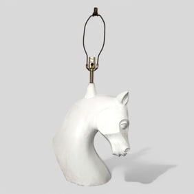 MCM Ceramic Horse Table Lamp