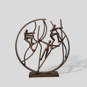 Climb To The Top Cast Metal Sculpture