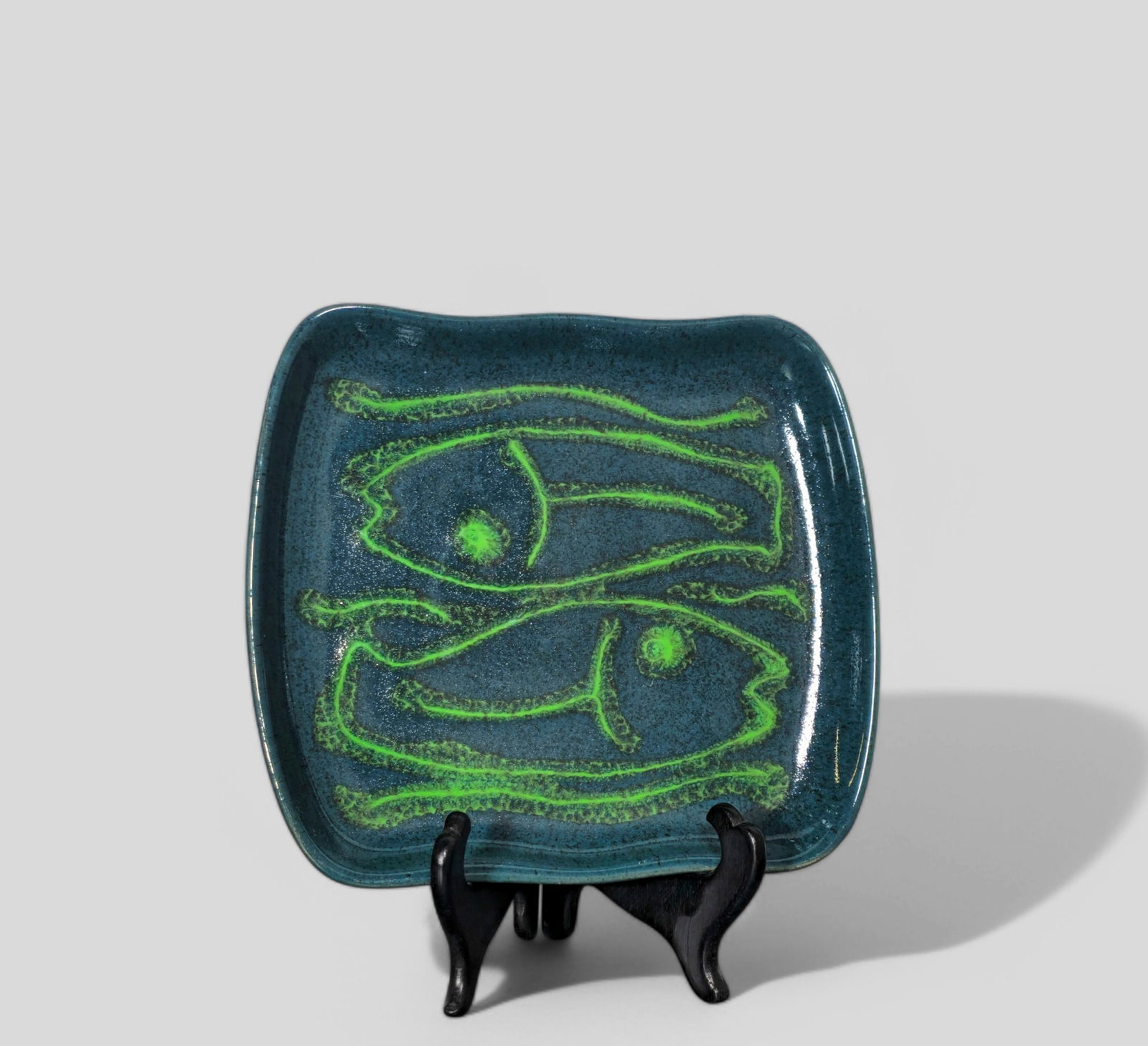 Robert Glidden MCM Glazed Stoneware Tray, #416 (1 of 7)