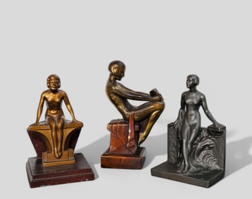 Art DecoLady Bookends