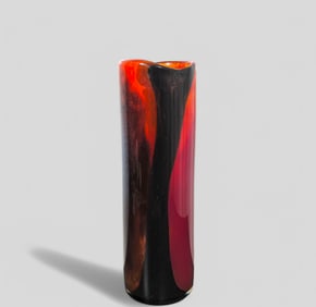 Cylinder Art Glass Vase