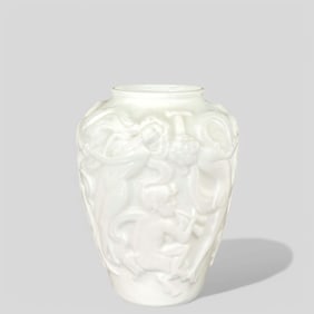 Pheoniz Consolidated Dancing Nymphs Nudes Satyr Glass Vase