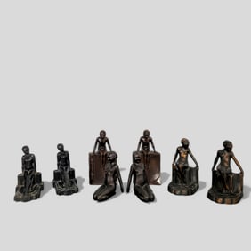 Assembled Art Deco Figural Bookends