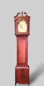 Luman Watson Cherry Tall Case Clock