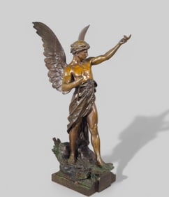 Emile-Louis Picault (1833-1915)(France) Bronze "Le Genie du Travail"
