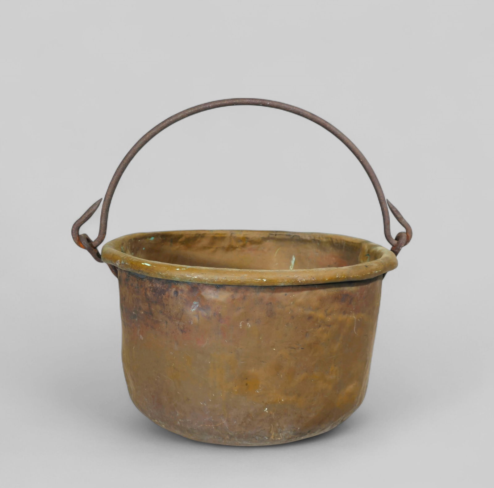 Large Early 19th Century Copper Apple Kettle (1 of 7)
