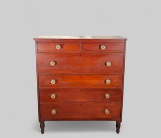19th Century Sheraton Graduated Chest/ Dresser