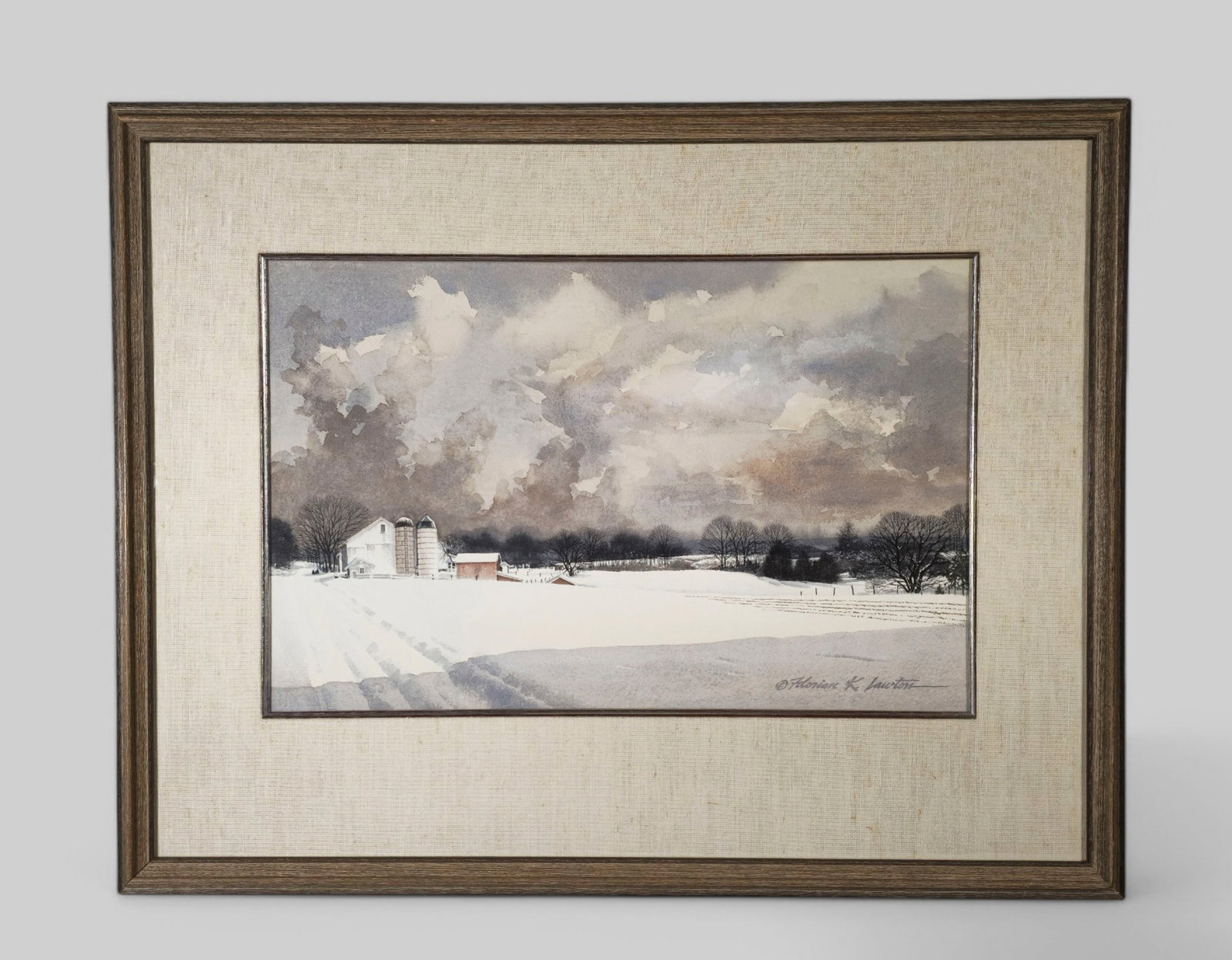 Florian K Lawton (1921-2011)(OH) Watercolor, Quiet Land (1 of 8)