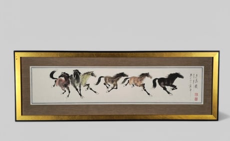 Xu Beihong (Attribution)(1895-1953)(China, Singapore) Watercolor & Ink on Paper