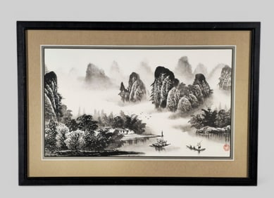 Chinese Landscape Painting of River Yi