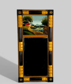19th Century Ebony & Gilt Mirror
