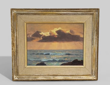 Frank H. Myers (1899-1956)(OH,CA) Oil Pacific Sunset