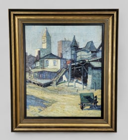 John E. Weis (1892-1962)(Cincinnati, OH, IN) Oil, Union Center Building