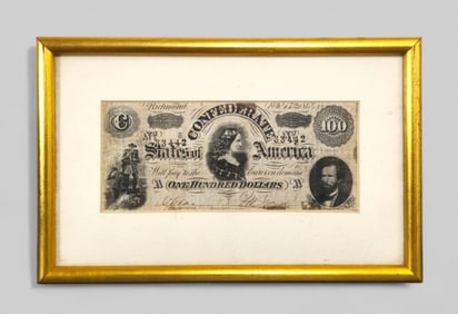 1864 $100 Confederate States of America Richmond Currency Note
