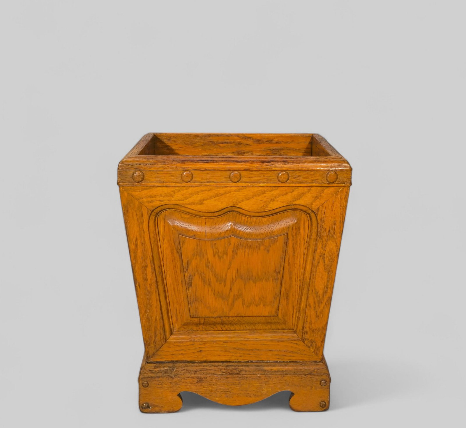 Rare Romweber Viking Oak Waste Basket, #3901 (1 of 8)