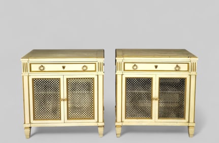 Kindel French Regency Louis XVI Style Nightstands