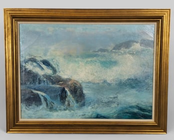 Fred Pye (1882-1964) (OH) Oil, Surging Seas