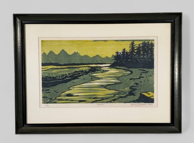 Harry Greaver (B. 1925) (Los Angelas) Original Color Woodcut