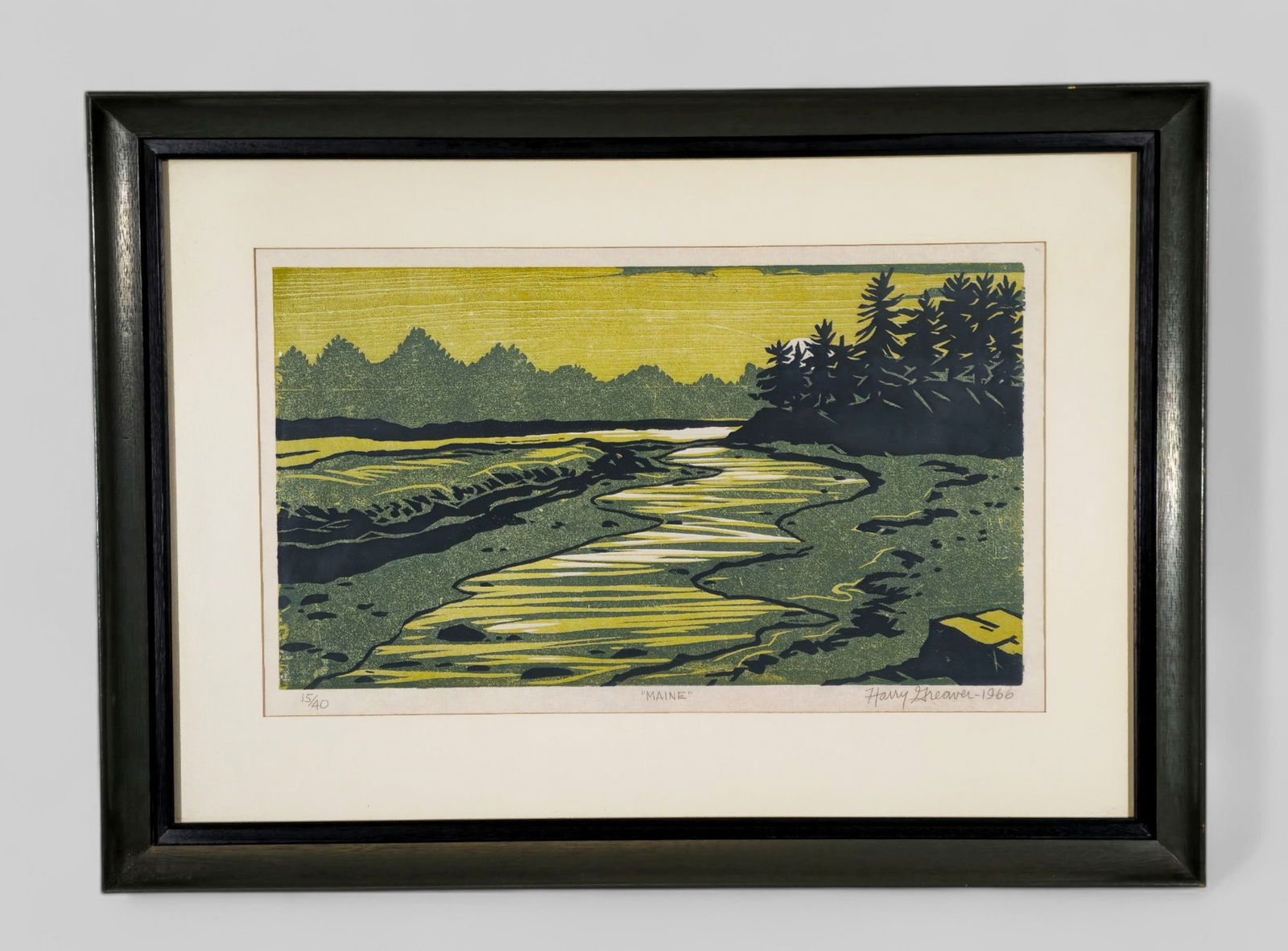 Harry Greaver (B. 1925) (Los Angelas) Original Color Woodcut (1 of 10)