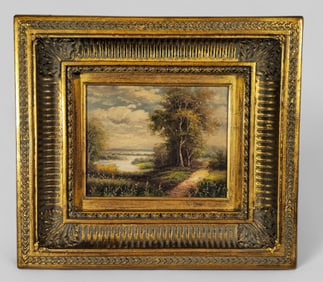 Oil of River Landscape