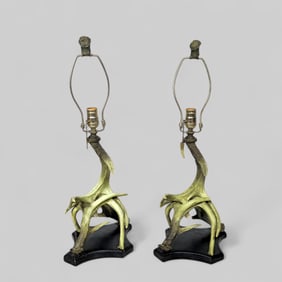 Faux Antler Table Lamps