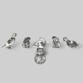 Assembled French Baccarat Crystal Animals