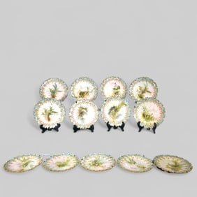 Douton Burslem Hand Painted Porcelain Hand Decorated Plates