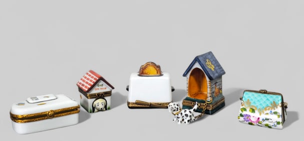 Assembled Limoges Porcelain Pill Boxes